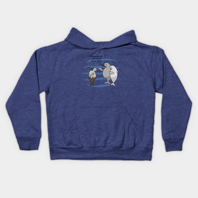 Poor Desperate Sailors - Real Mermaids Kids Hoodie by julianarnold